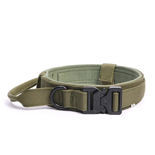 Collier Tactique pour Chien en Nylon avec Boucle Réglable