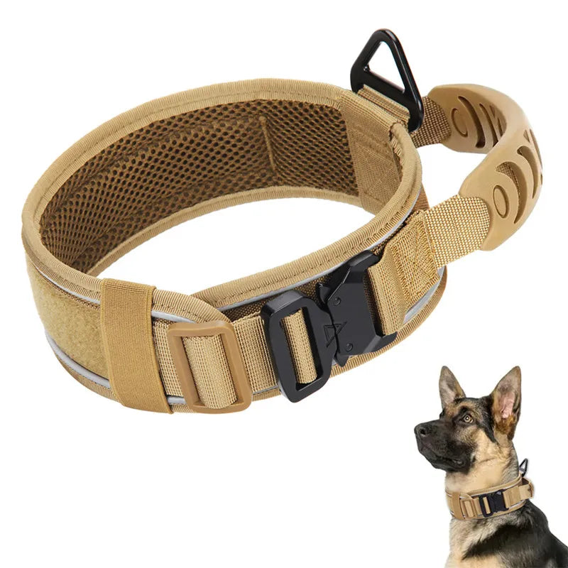 Collier Tactique Robuste pour Chien avec Porte-Traceur GPS AirTag