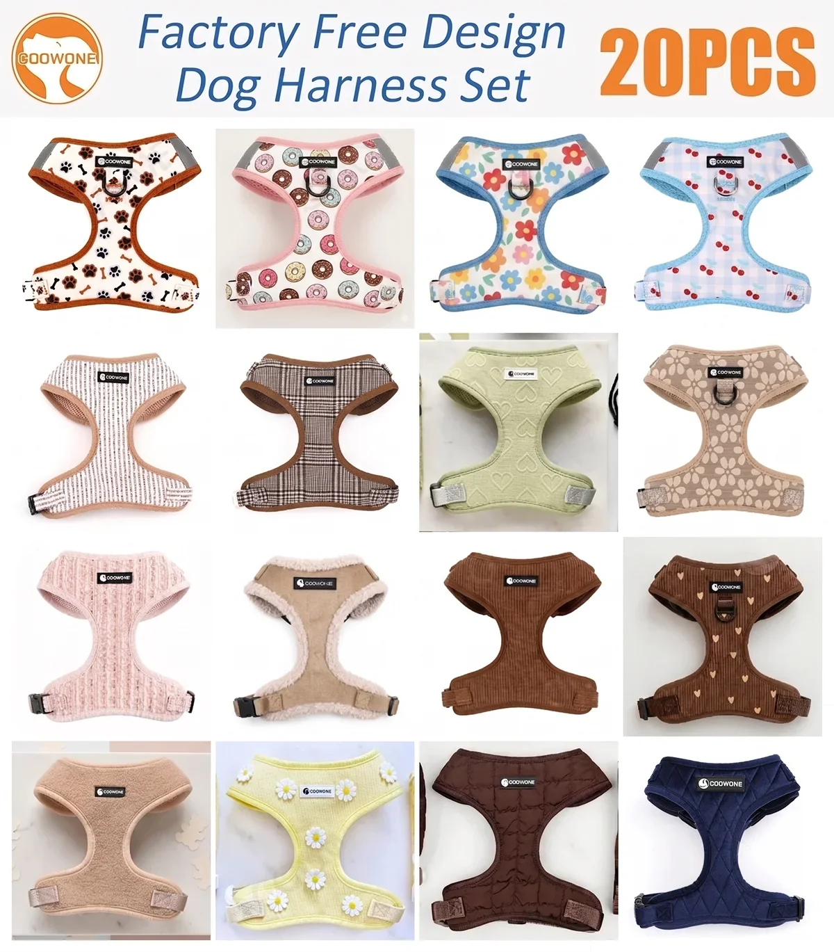 Ensemble harnais réfléchissant ajustable pour animaux pour des promenades confortables