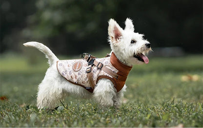 Manteau Matelassé Imperméable pour Chien avec Harnais Intégré