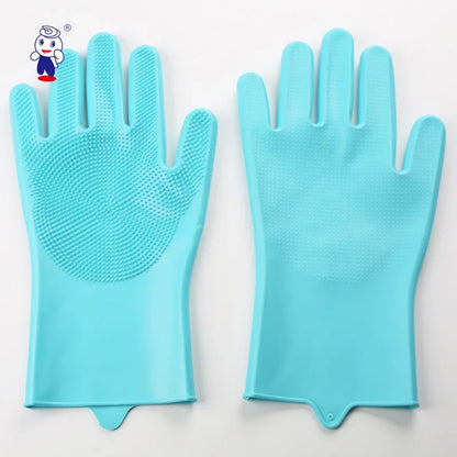 Gants de toilettage en silicone pour animaux – Imperméables, retirent les poils