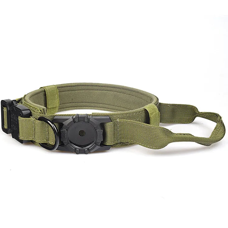 Collier Tactique Robuste pour Chien avec Porte-Traceur GPS AirTag