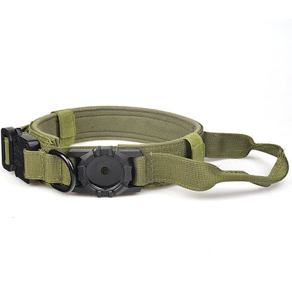 Collier Tactique Robuste pour Chien avec Porte-Traceur GPS AirTag