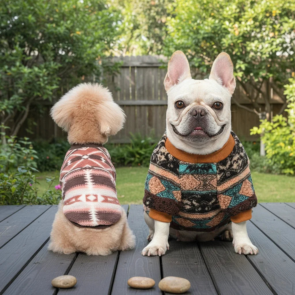 Sweat à capuche en polaire à carreaux pour chien pour la chaleur en automne et en hiver