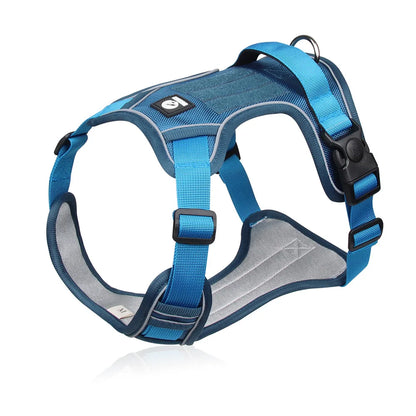 Harnais tactique anti-traction pour chien avec visibilité réfléchissante