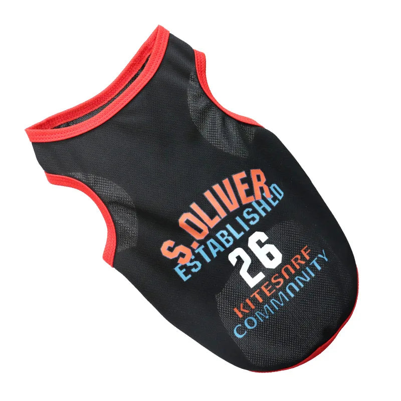 Maillot de Basketball Respirant à Séchage Rapide en Maille pour Chien
