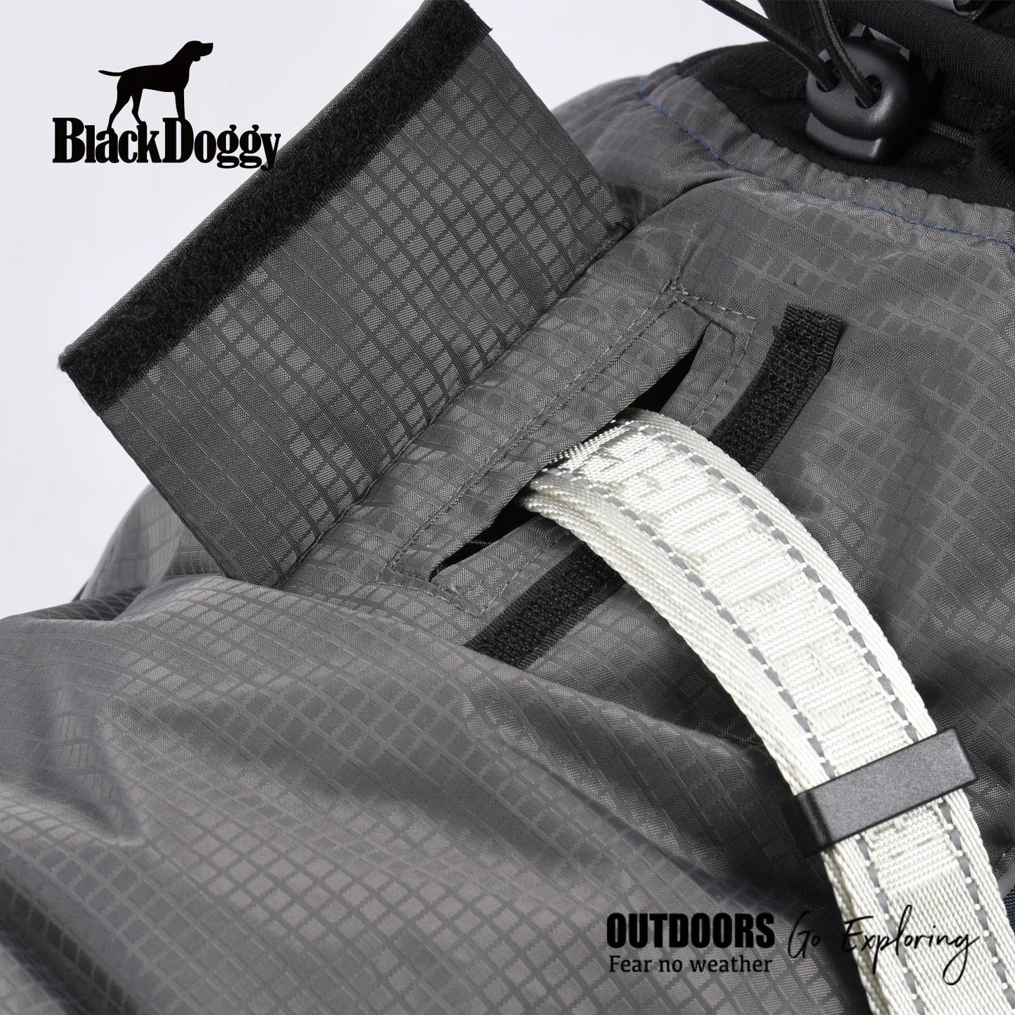 Manteau d'hiver en coton BlackDoggy pour chien pour l'exploration en plein air