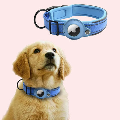 Collier en Nylon Réfléchissant Ajustable pour Chien avec Housse AirTag