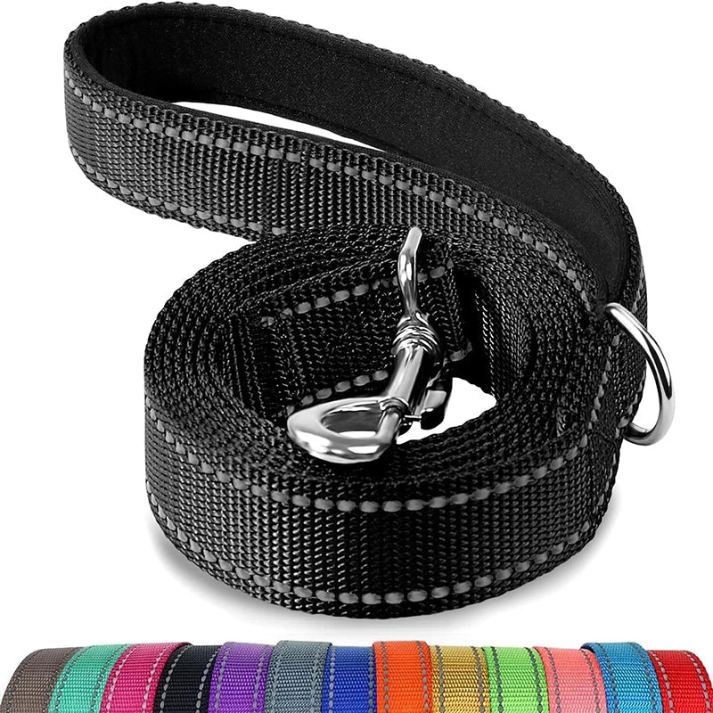 Laisse réglable en nylon réfléchissant pour chien pour des promenades quotidiennes sécurisées
