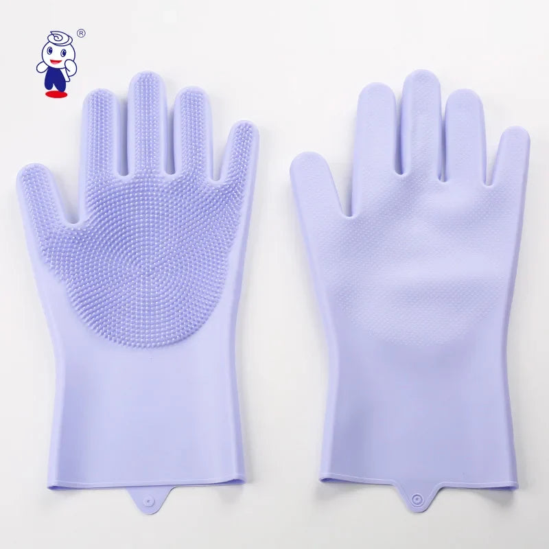 Gants de toilettage en silicone pour animaux – Imperméables, retirent les poils