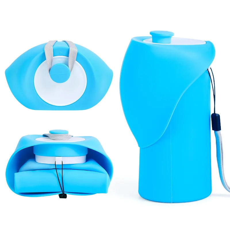Bouteille d'eau portable et pliable pour animaux – Distributeur de voyage 500 ml