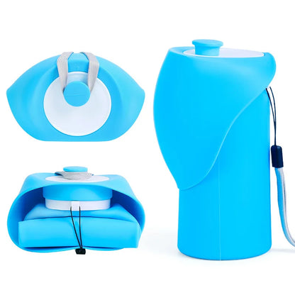 Bouteille d'eau portable et pliable pour animaux – Distributeur de voyage 500 ml