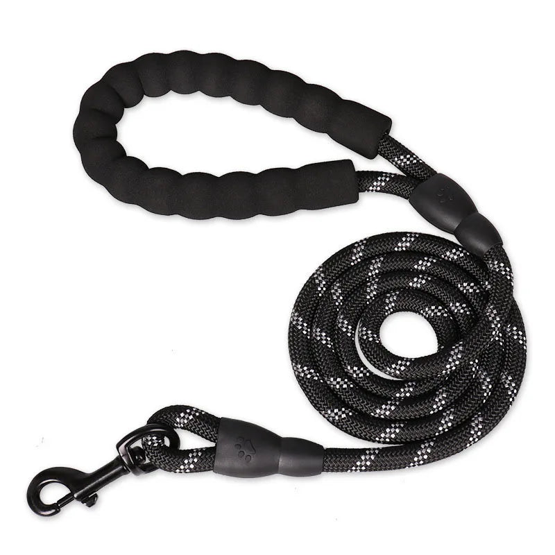 Laisse pour chien en nylon tressé robuste pour une promenade en toute sécurité