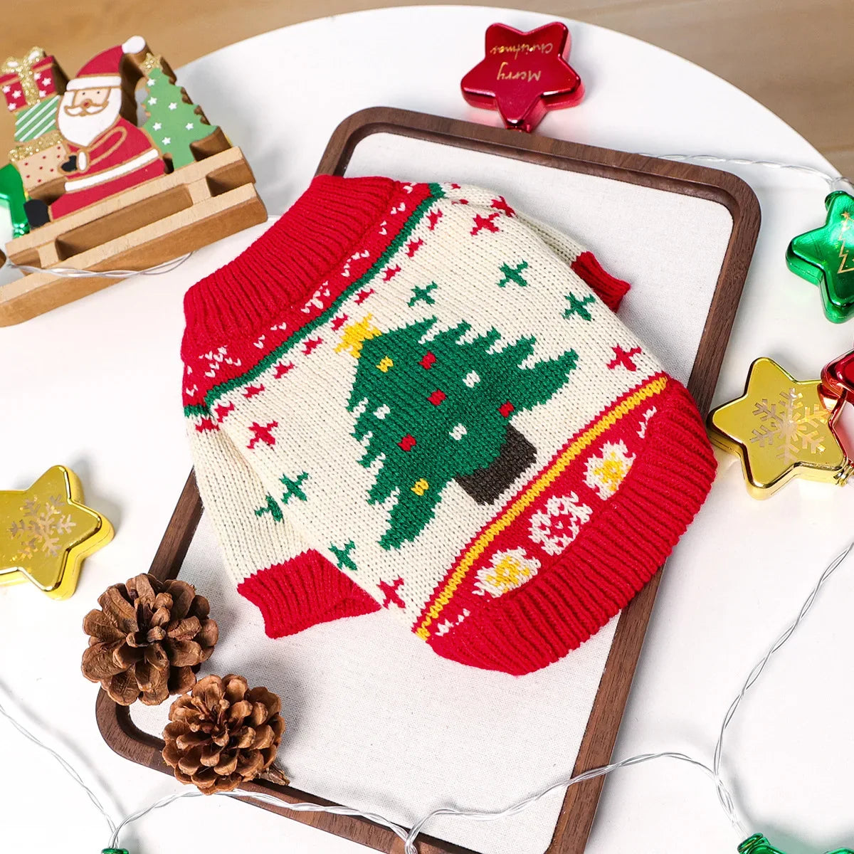Pull d'Hiver Festif pour Chien - Manteau Écologique et Chaud pour les Fêtes
