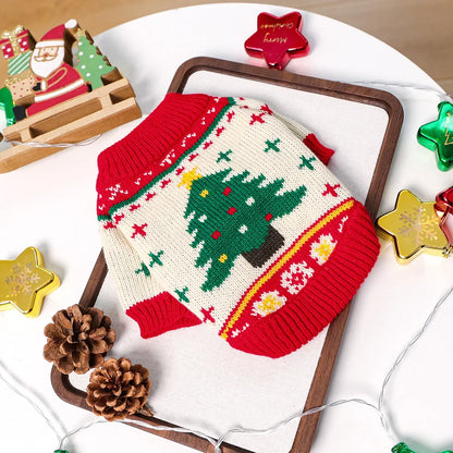 Pull d'Hiver Festif pour Chien - Manteau Écologique et Chaud pour les Fêtes
