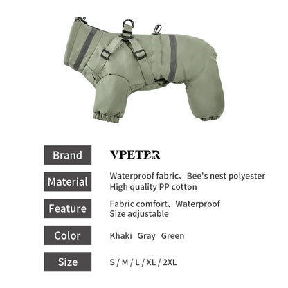 Combinaison Imperméable pour Chien : Veste Quatre Pattes Respirante et Chaude