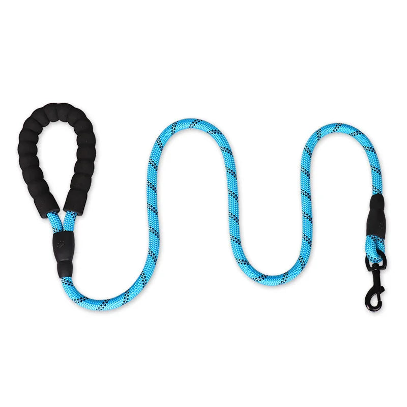 Laisse pour chien en nylon tressé robuste pour une promenade en toute sécurité
