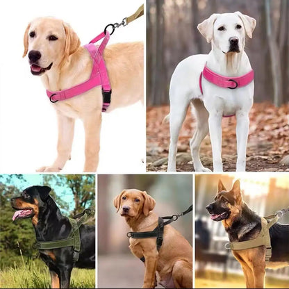 Harnais Tactique pour Chien en Nylon Durable avec Ajustement Réglable