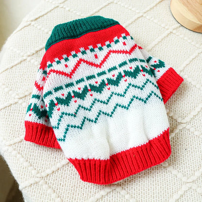 Pull d'Hiver Festif pour Chien - Manteau Écologique et Chaud pour les Fêtes