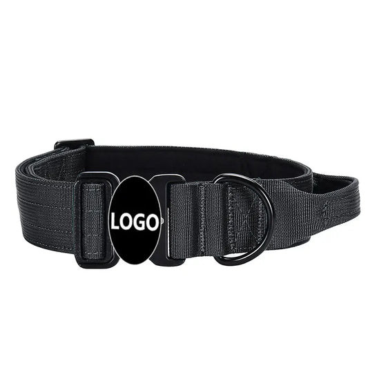 Collier Tactique Renforcé pour Chien avec Poignée de Contrôle