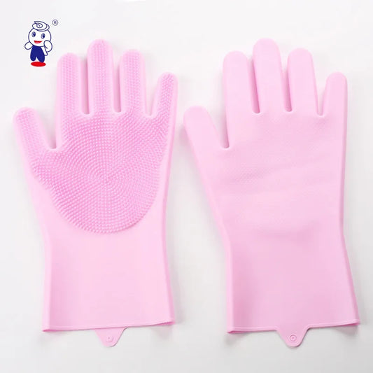 Gants de toilettage en silicone pour animaux – Imperméables, retirent les poils