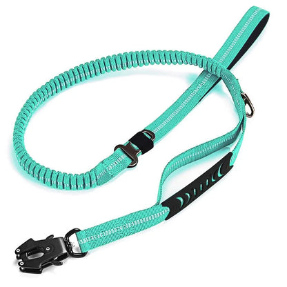 Laisse Tactique Bungee Amortissante pour Chien avec Attache Rapide