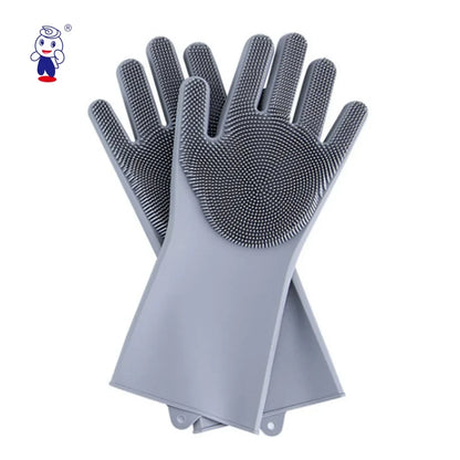 Gants de toilettage en silicone pour animaux – Imperméables, retirent les poils