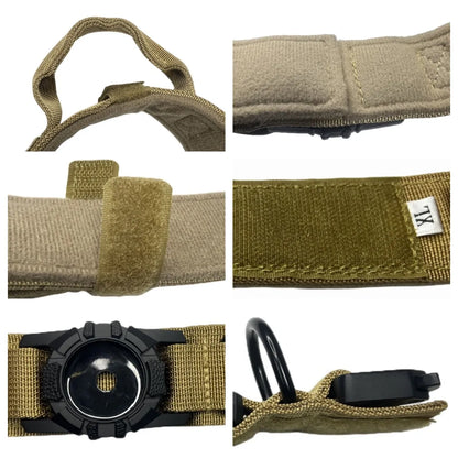 Collier Tactique Robuste pour Chien avec Porte-Traceur GPS AirTag