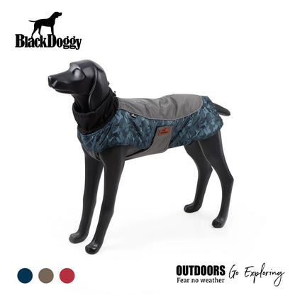 Manteau d'hiver en coton BlackDoggy pour chien pour l'exploration en plein air