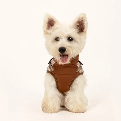 Manteau Matelassé Imperméable pour Chien avec Harnais Intégré