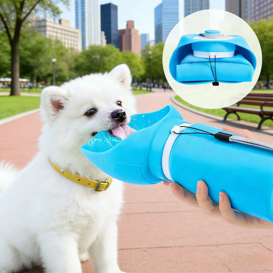 Bouteille d'eau portable et pliable pour animaux – Distributeur de voyage 500 ml
