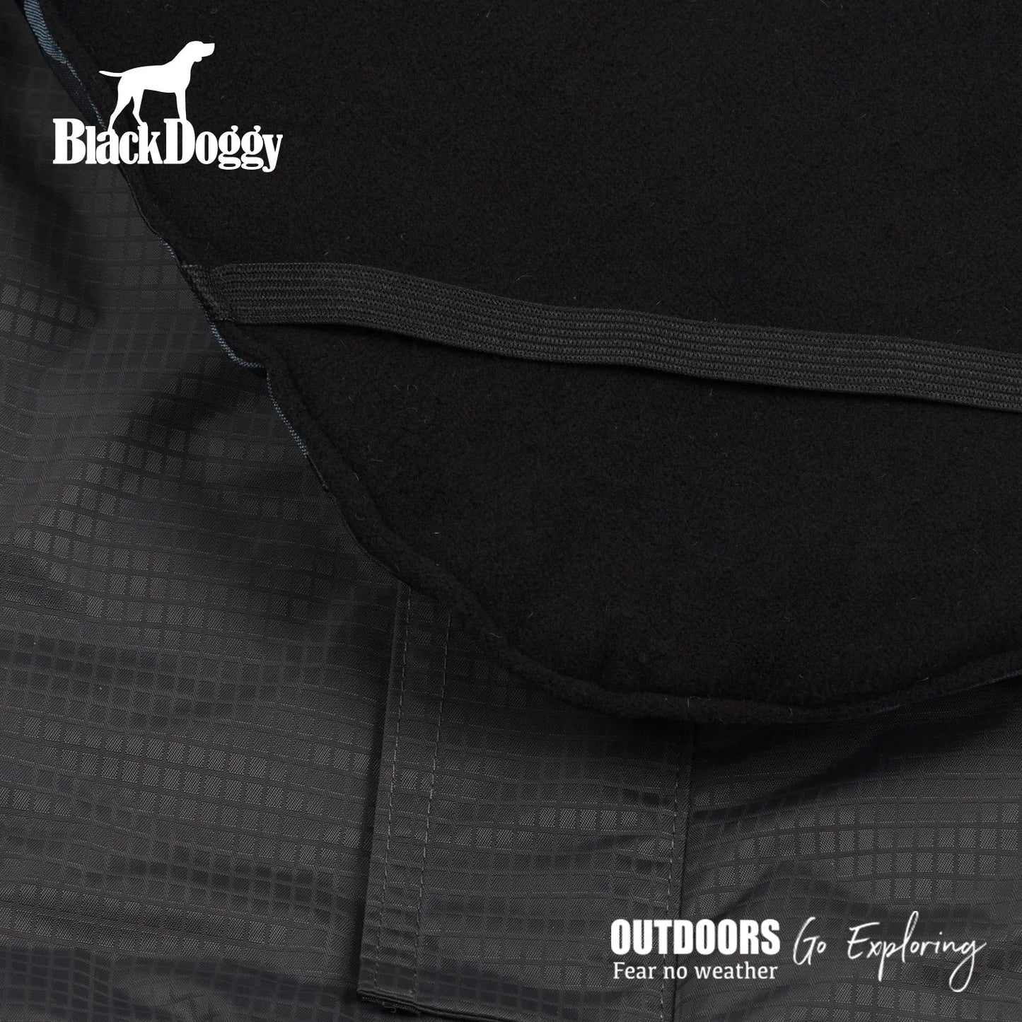 Manteau d'hiver en coton BlackDoggy pour chien pour l'exploration en plein air