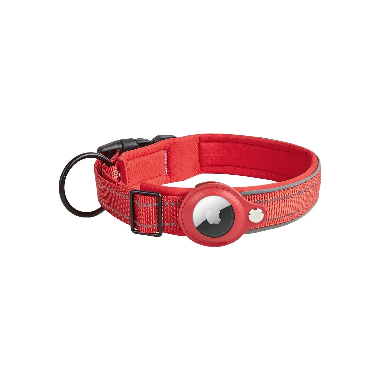 Collier en Nylon Réfléchissant Ajustable pour Chien avec Housse AirTag