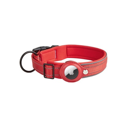 Collier en Nylon Réfléchissant Ajustable pour Chien avec Housse AirTag