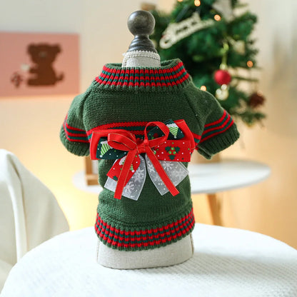 Pull d'Hiver Festif pour Chien - Manteau Écologique et Chaud pour les Fêtes