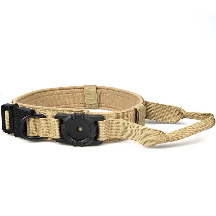 Collier Tactique Robuste pour Chien avec Porte-Traceur GPS AirTag