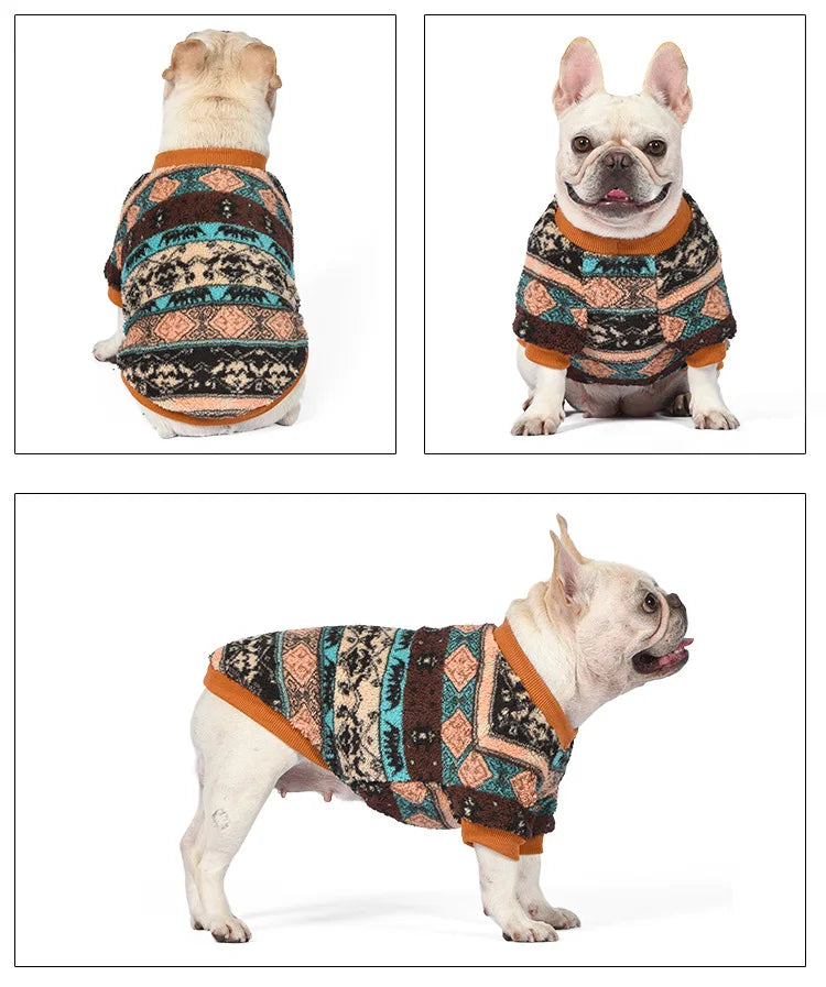 Sweat à capuche en polaire à carreaux pour chien pour la chaleur en automne et en hiver