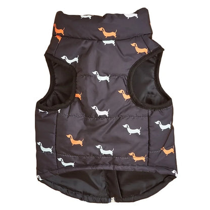 Gilet d'Hiver Matelassé à Carreaux pour Chien avec Ouverture pour Harnais