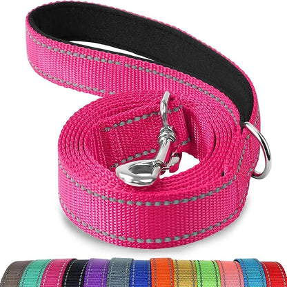 Laisse réglable en nylon réfléchissant pour chien pour des promenades quotidiennes sécurisées