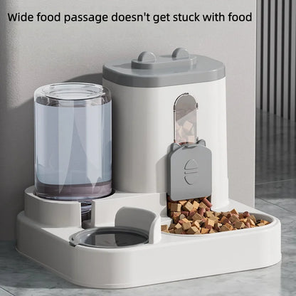 Distributeur automatique 2-en-1 de nourriture et fontaine à eau pour animaux