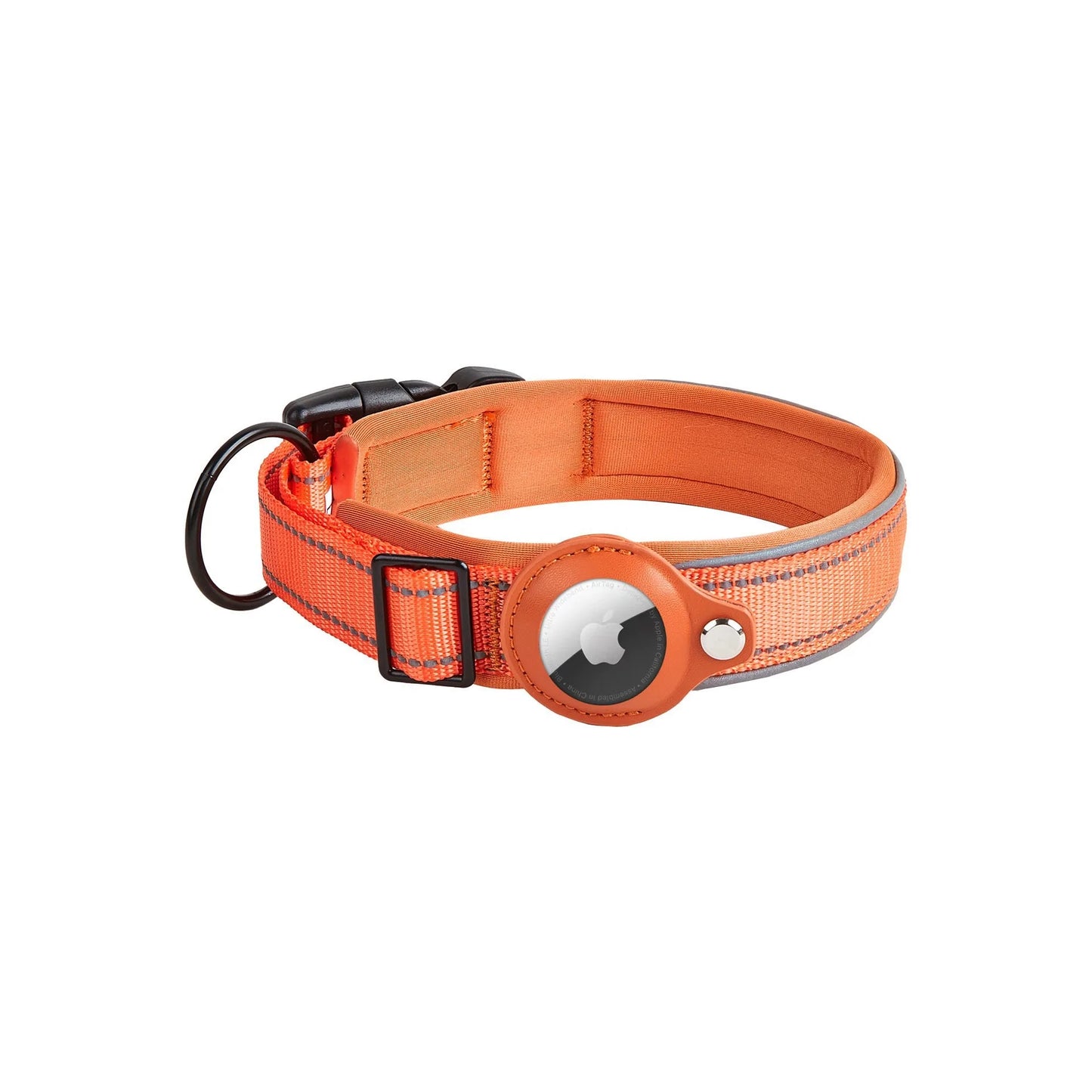 Collier en Nylon Réfléchissant Ajustable pour Chien avec Housse AirTag