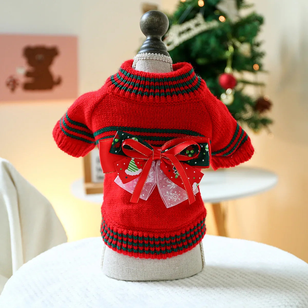 Pull d'Hiver Festif pour Chien - Manteau Écologique et Chaud pour les Fêtes