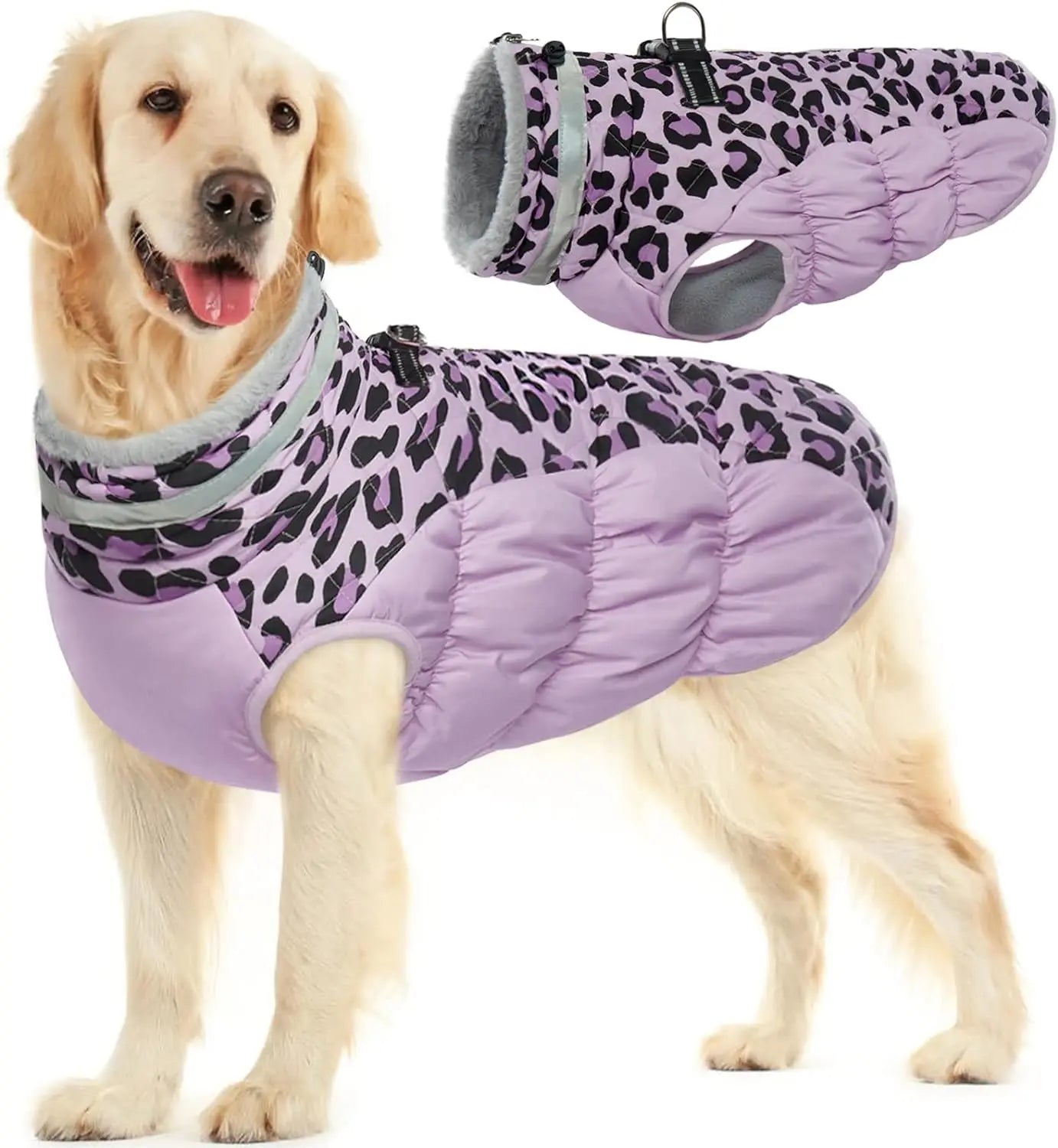 Manteau d'Hiver en Polaire Chaud pour Chien - Gilet Imprimé Écologique
