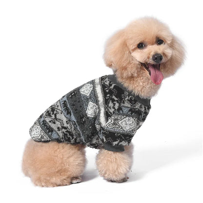 Sweat à capuche en polaire à carreaux pour chien pour la chaleur en automne et en hiver