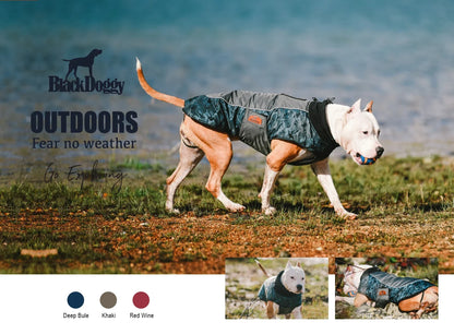 Manteau d'hiver en coton BlackDoggy pour chien pour l'exploration en plein air