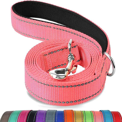 Laisse réglable en nylon réfléchissant pour chien pour des promenades quotidiennes sécurisées