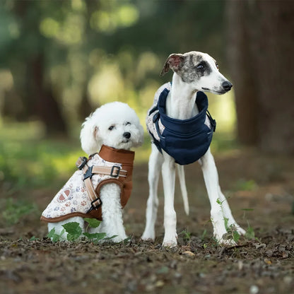 Manteau Matelassé Imperméable pour Chien avec Harnais Intégré
