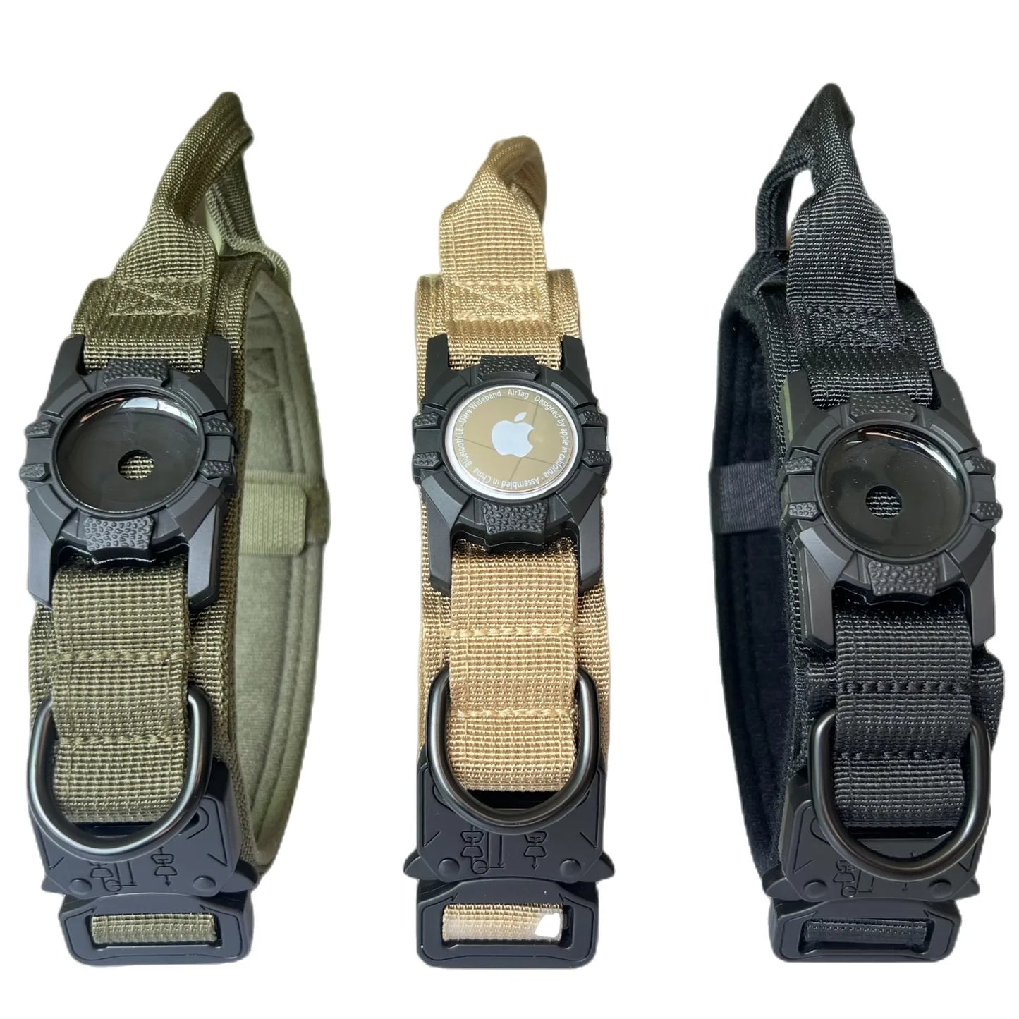 Collier Tactique Robuste pour Chien avec Porte-Traceur GPS AirTag