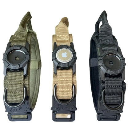 Collier Tactique Robuste pour Chien avec Porte-Traceur GPS AirTag