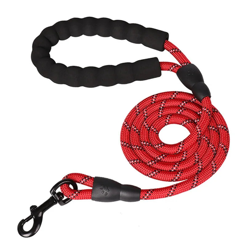 Laisse pour chien en nylon tressé robuste pour une promenade en toute sécurité